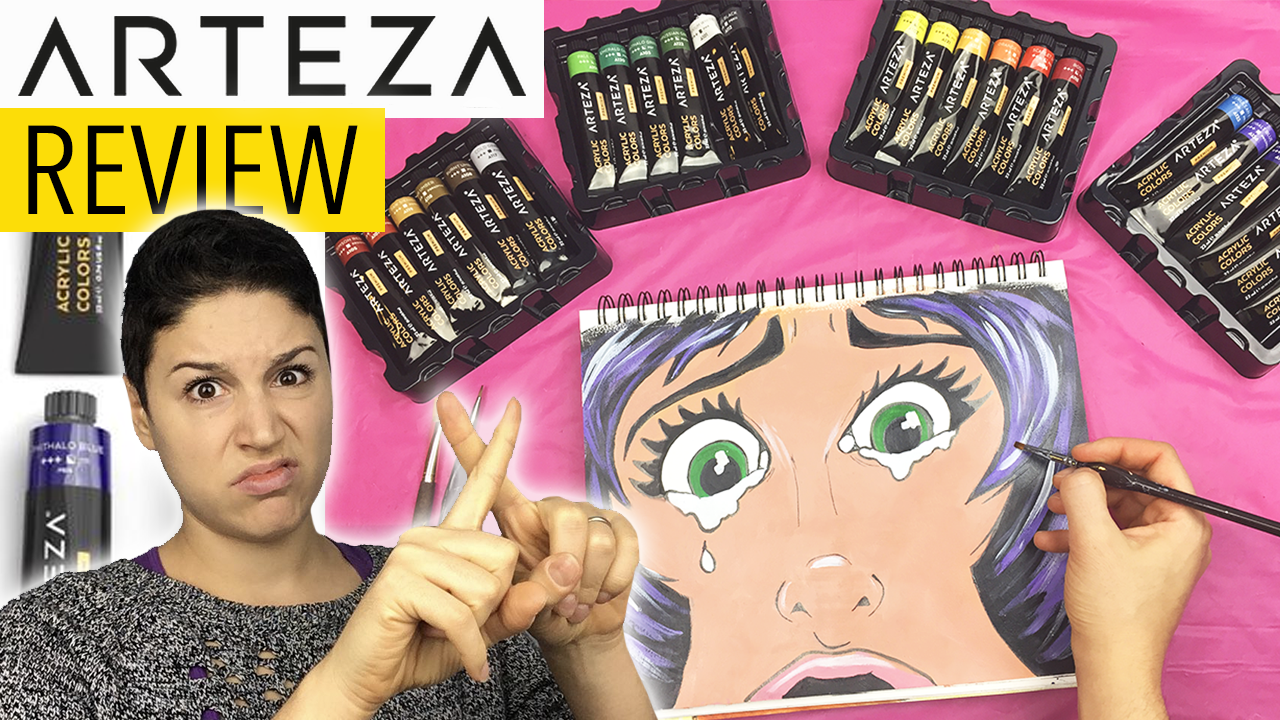 'Video thumbnail for Arteza Acrylic Paint Review'