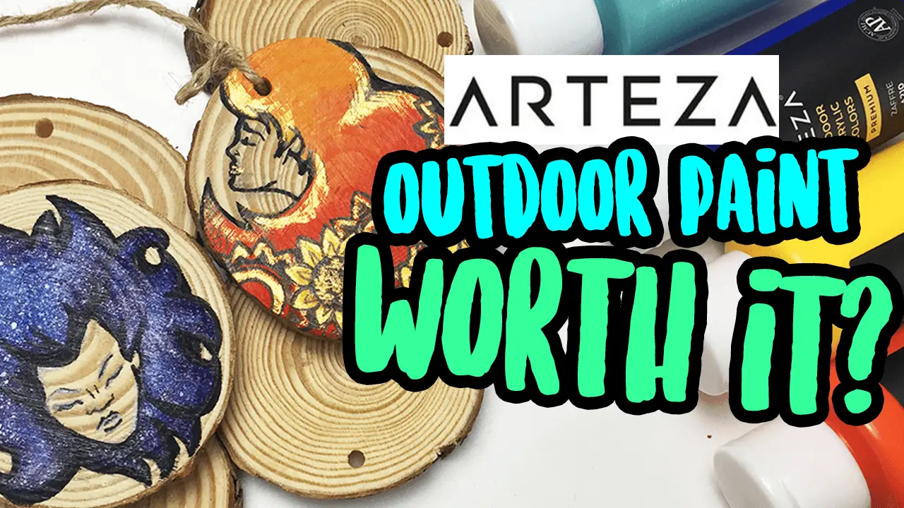 Arteza Outdoor Acrylic Paint & Wood Slices