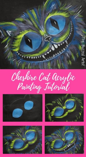 How To Paint Tim Burton S Cheshire Cat Acrylic Painting Tutorial