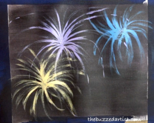 Champagne & Fireworks -New Years Eve Acrylic Painting Tutorial